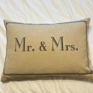 Mr & Mrs Decorative Throw Pillow